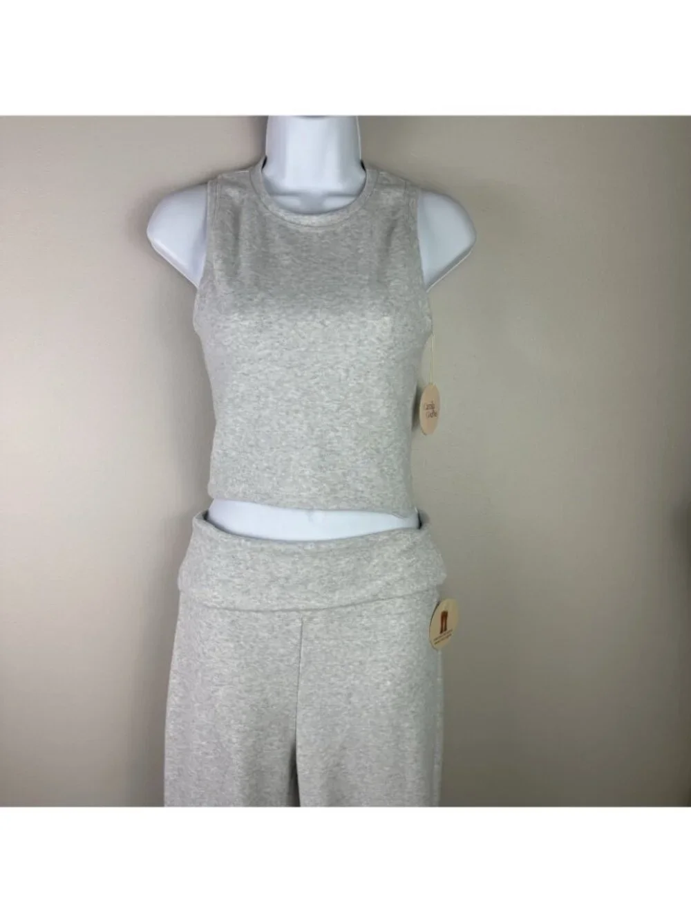 Camila Coelho Revolve 2 Piece Set Women Sz L Gray Lounge Athleisure Comfy Soft